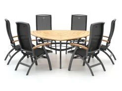Hartman Da Vinci/Triangular 170 cm Gartenmöbel-Set 7-teilig verstellbar