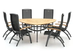 Hartman Da Vinci/Triangular 170 cm Gartenmöbel-Set 7-teilig verstellbar
