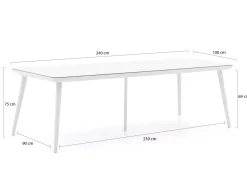 Hartman Delphine/Sophie Studio 240 cm Gartenmӧbel-Set 7-teilig