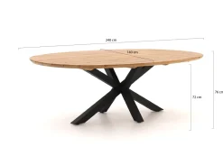 Hartman Delphine/Stephanie 240 cm Gärtenmöbel-Set 7-teilig