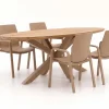 Hartman Flow/San Sebastian 200cm dining tuinset 5-delig stapelbaar
