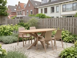 Hartman Flow/San Sebastian 200cm dining tuinset 5-delig stapelbaar
