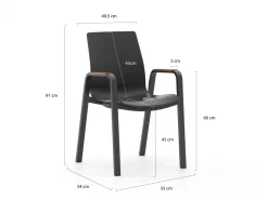 Hartman Flow/Sophie Studio 170 cm Gartenmöbel-Set 5-teilig
