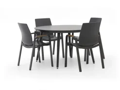 Hartman Flow/Sophie Studio ø 128 cm Gartenmöbel-Set 5-teilig