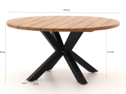 Hartman Le Soleil Element/Stephanie ø150 cm Gartenmöbel-Set 6-teilig