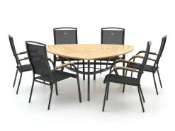 Hartman Raffaelo/Triangular 170 cm Gartenmöbel-Set 7-teilig stapelbar