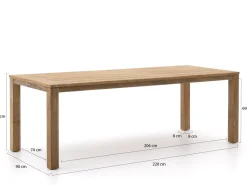 Hartman Sophie Element/ROUGH-S 220 cm Gartenmöbel-Set 7-teilig