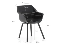 Hartman Sophie Element/Stephanie 240 cm Gartenmöbel-Set 7-teilig