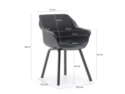 Hartman Sophie/ROUGH-K 160 cm Gartenmöbel-Set 5-teilig
