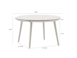 Hartman Sophie Studio ø 128 cm Gartenmöbel-Set 5-teilig