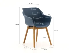 Hartman Sophie Studio/Preston Klapptisch ø65 cm Balkon-Set 3-teilig