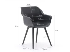 Hartman Sophie Studio/ROUGH-S 90 cm Gartenmöbel-Set 5-teilig