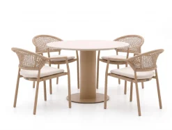 Hartman Taragona/Girona ø120cm dining tuinset 5-delig stapelbaar