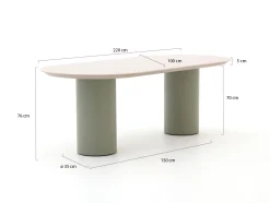 Hartman Taragona/Valencia 220 cm Gartenmöbel-Set 7-teilig