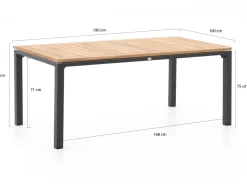 Hartman Troy/Linosa 180 cm Gartenmöbel-Set 5-teilig verstellbar