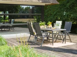 Hartman Troy/Lodola ø 150 cm Gartenmöbel-Set 6-teilig verstellbar