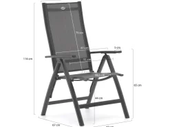 Hartman Troy/Lodola ø 150 cm Gartenmöbel-Set 6-teilig verstellbar