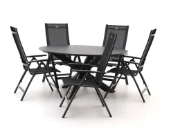 Hartman Troy/Lodola ø 150 cm Gartenmöbel-Set 6-teilig verstellbar