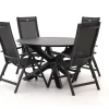Hartman Troy/Lodola ø 130 cm Gartenmöbel-Set 5-teilig verstellbar
