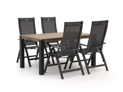 Hartman Troy/ROUGH-S 160 cm Gartenmöbel-Set 5-teilig verstellbar