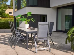 Hartman Troy/ROUGH-S 160 cm Gartenmöbel-Set 5-teilig verstellbar