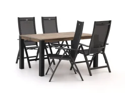 Hartman Troy/ROUGH-S 160 cm Gartenmöbel-Set 5-teilig verstellbar