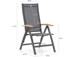 Hartman Troy/Triangular 170 cm Gartenmöbel-Set 7-teilig verstellbar