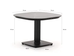 Hartman Tubb Esstisch verstellbar 70x70x45/75 cm
