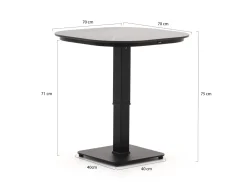 Hartman Tubb Esstisch verstellbar 70x70x45/75 cm