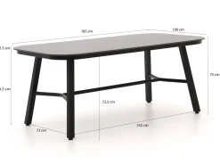 Hartman Tubb Gartenmöbel-Set 185 cm 5-teilig verstellbar
