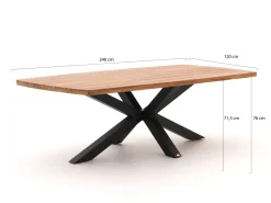 Intenso Asti/ Induno Dänisch oval 240 cm Gartenmöbel-Set 7-teilig