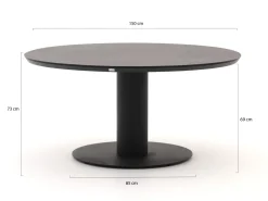 Intenso Asti/La Fonte Ø 150 cm Gartenmöbel-Set 6-teilig