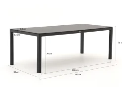 Intenso Asti/La Fonte 220 cm Gartenmöbel-Set 7-teilig