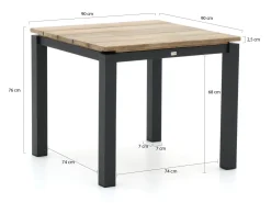 Intenso Asti/Lagundo 90 cm Gartenmöbel-Set 5-teilig