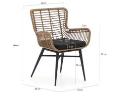 Intenso Asti/ROUGH-S 220 cm Gartenmöbel-Set 7-teilig