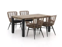 Intenso Asti/ROUGH-S 160 cm Gartenmöbel-Set 5-teilig