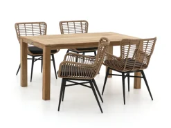 Intenso Asti/ROUGH-S 160 cm Gartenmöbel-Set 5-teilig