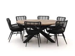 Intenso Asti/Rough-Y Ø 180 cm Gartenmöbel-Set 7-teilig