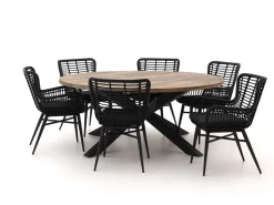 Intenso Asti/Rough-Y Ø 180 cm Gartenmöbel-Set 7-teilig