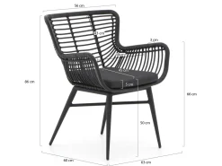 Intenso Asti/Sora 160 cm Gartenmöbel-Set 5-teilig