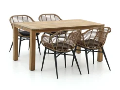 Intenso Azora/ROUGH-S 160 cm Gartenmöbel-Set 5-teilig