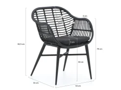 Intenso Azora/ROUGH-S 220 cm Gartenmӧbel-Set 7-teilig