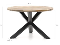 Intenso Azora/ROUGH-Y ø120 cm Gartenmöbel-Set 5-teilig