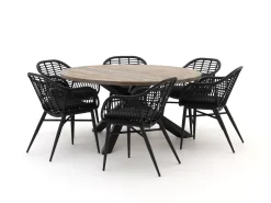 Intenso Azora/ROUGH-Y ø150 cm Gartenmöbel-Set 7-teilig