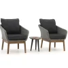 Intenso Borgetto/ROUGH-K ø 40 cm Balkon Lounge-Set 3-teilig
