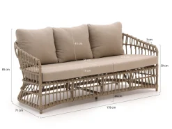 Intenso Cameri Gartensofa 3-Sitzer 178 cm