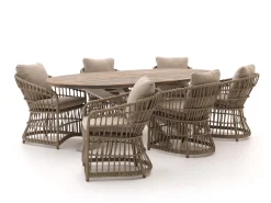 Intenso Cameri/ROUGH-Y Ellips 240 cm Gartenmöbel-Set 7-teilig