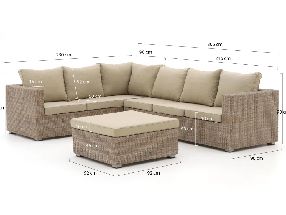Intenso Carpino Ecklounge-Set 3-teilig links