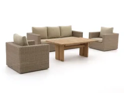 Intenso Carpino/ROUGH-L Gartentisch Lounge-Set 4-teilig