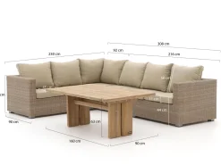 Intenso Carpino/ROUGH-L Gartentisch lounge-Set 3-teilig links